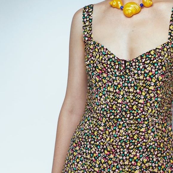 Zara Floral Print Midi Dress - Picture 6 of 6